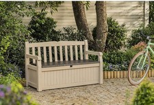 keter eden bench outdoor storage box Waterproof Garden Furniture 