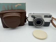 Ricoh Auto 35 camera, leather case, Japan, Riken Ricoh F 4cm Lens Original Box