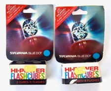 2 BOXES Sylvania Blue Dot Hi-Power Flash Cubes 4 Cubes  16 Flashes 
