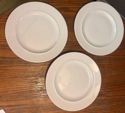 DANSK Cafe Blanc Porcelain 11  Dinner Plates Set Of 3