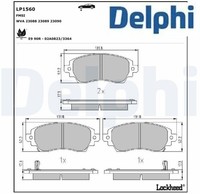 Delphi LP1560 Bremsbelagsatz FüR Scheibenbremse Bremsbelagsatz FüR Toyota