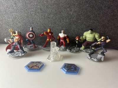 Disney Infinity 8 Figuren + 2 Münzen + 1 Welt 2.0 Konvolut Marvel Avengers Hulk