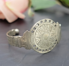 122. kunstvoller Maya Inka Vintage Armreif traditionelle Symbole 800er Silber