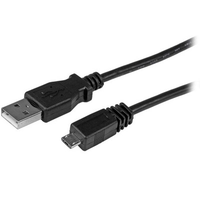 StarTech.com 6.6 ft (2 m) USB-A to Micro USB Cable - USB 2.0 A to Micro B - Blac
