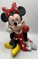 Banco de monedas de PVC vintage Disney Minnie Mouse 8" centro de mesa decorativo