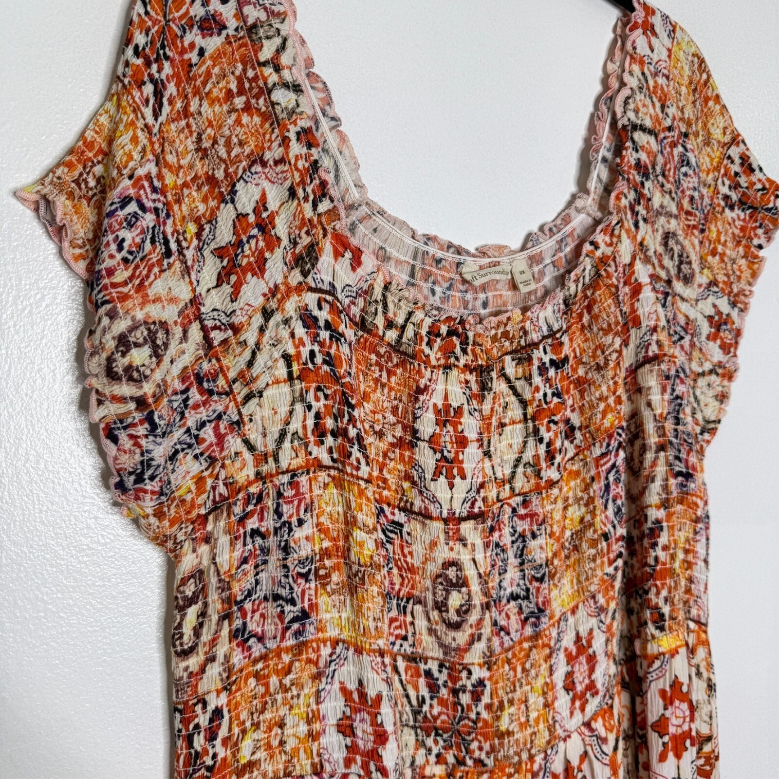 Soft Surroundings Plus 2X Boho Patchwork Maxi Dre… - image 2