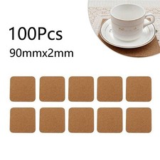 For Home Bar Essential 100 Pcs Natural Cork Coasters with DIY Potential