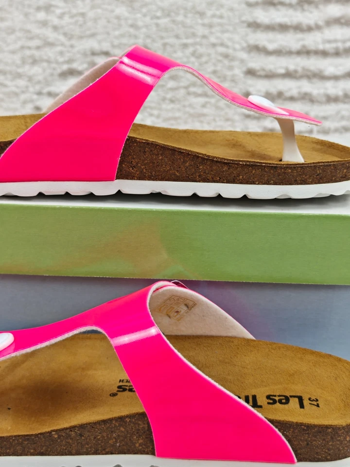 LES TROPEZIENNES – Sandales Tongs Femme Cuir Rose – Taille 37 - Photo 2/4