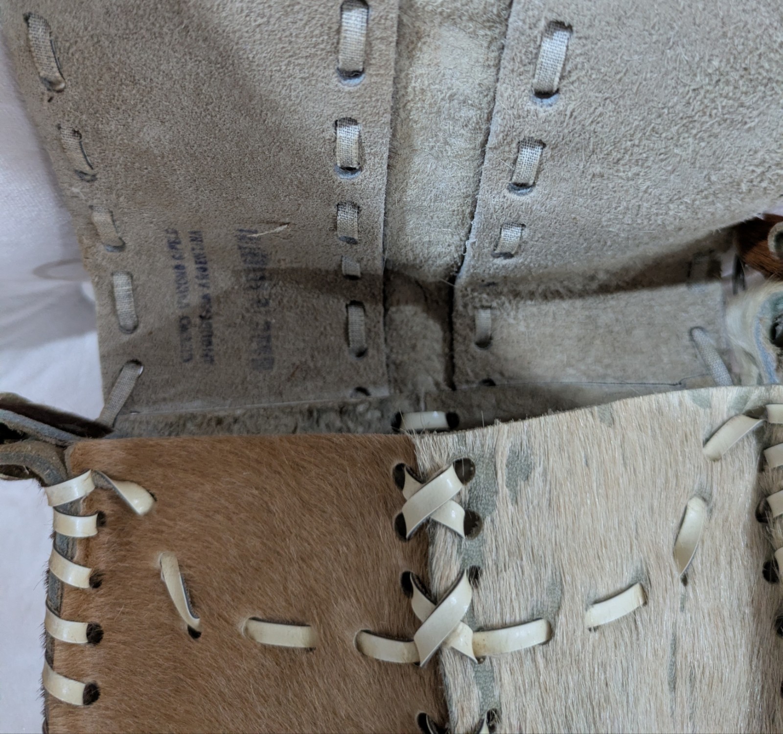 BROWN LEATHER COWHIDE PATCHWORK SLING BAG SHOULDE… - image 5