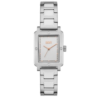 NIB / DKNY Women's CITY RIVET Silver Dial Quartz Dress Watch - NY6662