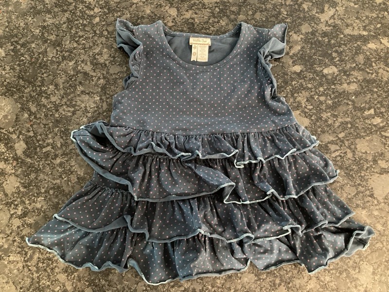 Matilda Jane Polka Dot Ruffled Sleeve Tiered Tunic Size 8 (VGC)
