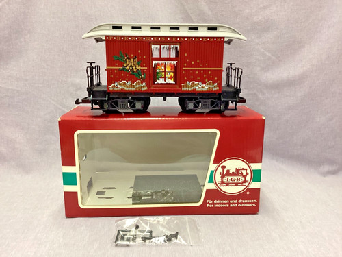 LGB 31050 NAVIDAD “PRESENTE EXPRESO” 4 EJES COCHE EQUIPAJE CORTO - ESCASO | Condition: New