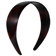 Parcelona Tortoise Shell French Headband 1.5 Inch Wide Cellulose Hairband for