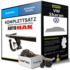 Für VW Sharan Typ 7M Anhängerkupplung abnehmbar +eSatz 13pol uni 00-10 NEU