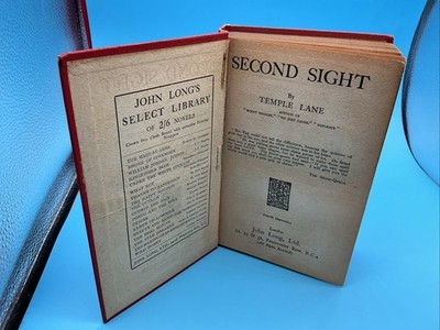 Second Sight By Temple Lane. Published John Long 1927