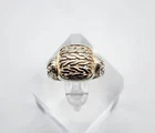 Vintage Sterling Silver Tiga Chain Square Back Ring Size 6.5