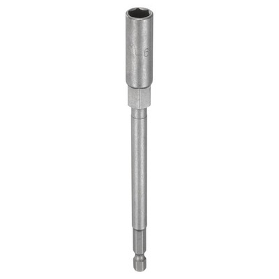 Nut Driver Drill Bit 9mm Socket 1/4'' Hex Shank 6'' Extra Long Setter