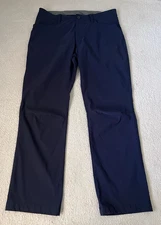 Eddie Bauer Men's pants Navy Tech Performance Size 36x30 Stretch Waistband