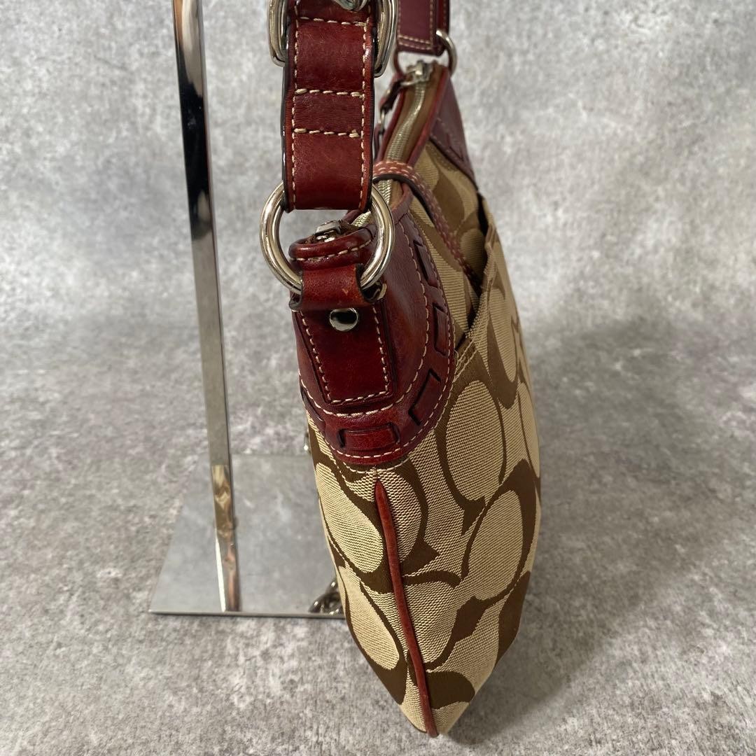 Coach Python Embossed One Shoulder Bag Jackie Red… - image 17