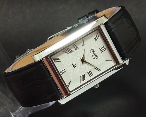 Vintage Seiko Slim Quartz White Dial Men's Wrist Watch New Battery
