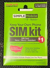 Simple Mobile Sim Card Kit (Powered by T-Mobile)