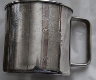 Planter's Mr. Peanut Carlton Silver Plated Baby Cup