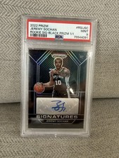 2022 Prizm Jeremy Sochan Rookie Black 1/1 Autograph PSA 9 RC One Of One Knicks