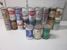 Lot of 21 Vintage Collection 1960s and 1970s Various Brands Beer Cans