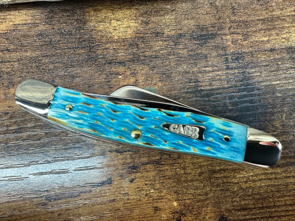 Cuchillo Case XX 6318 SEÑAL HUMO AZUL CIELO 2024 Plantilla Crandal Foto 3 de 4