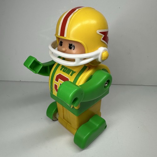 Tomy Pushkins Push & Roll Wind-Up Football Player Toy Vintage 1970s/1980s - Picture 3 of 7