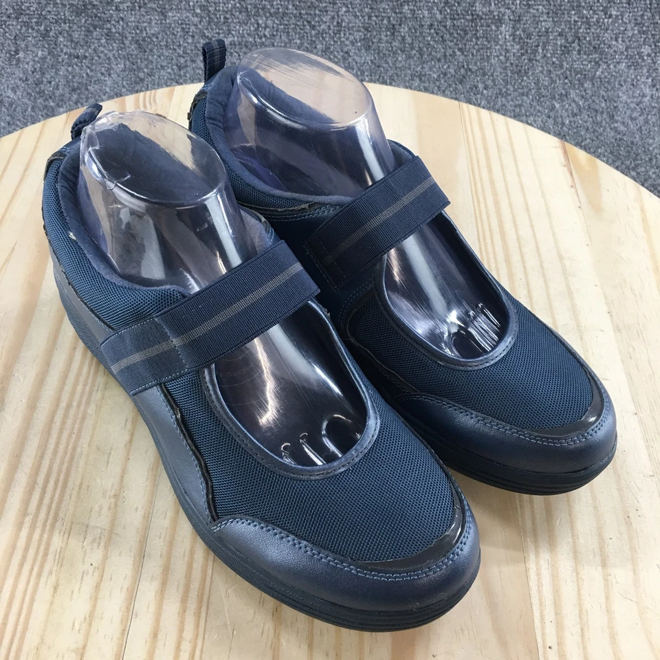 Zapatos saltamontes para mujer 9 M Get Fit Mary Jane azul punta redonda cómodos parte superior baja Foto 3 de 4