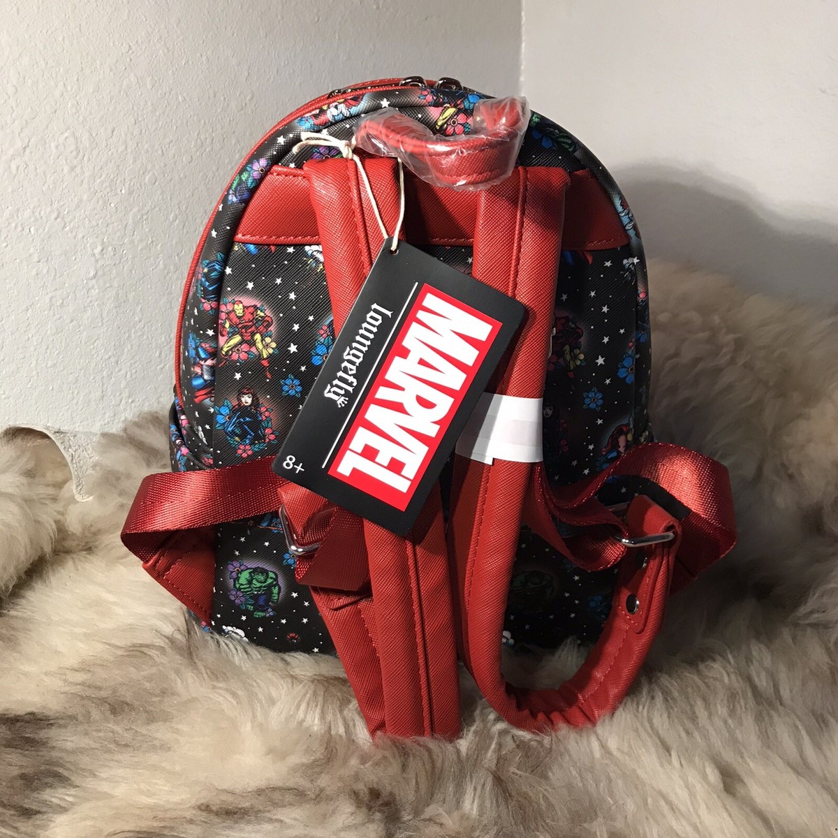 NWT Loungefly Marvel Avengers Tattoo Mini Backpack - Capt America, Hulk, More! Amazon.com: Loungefly Marvel Captain America Brave New World  main image 2