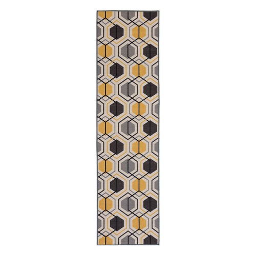 Kitchen Rugs Contemporary Geometric Stripe Non-Slip Carpet Runners for Hallways - Picture 2 of 4
