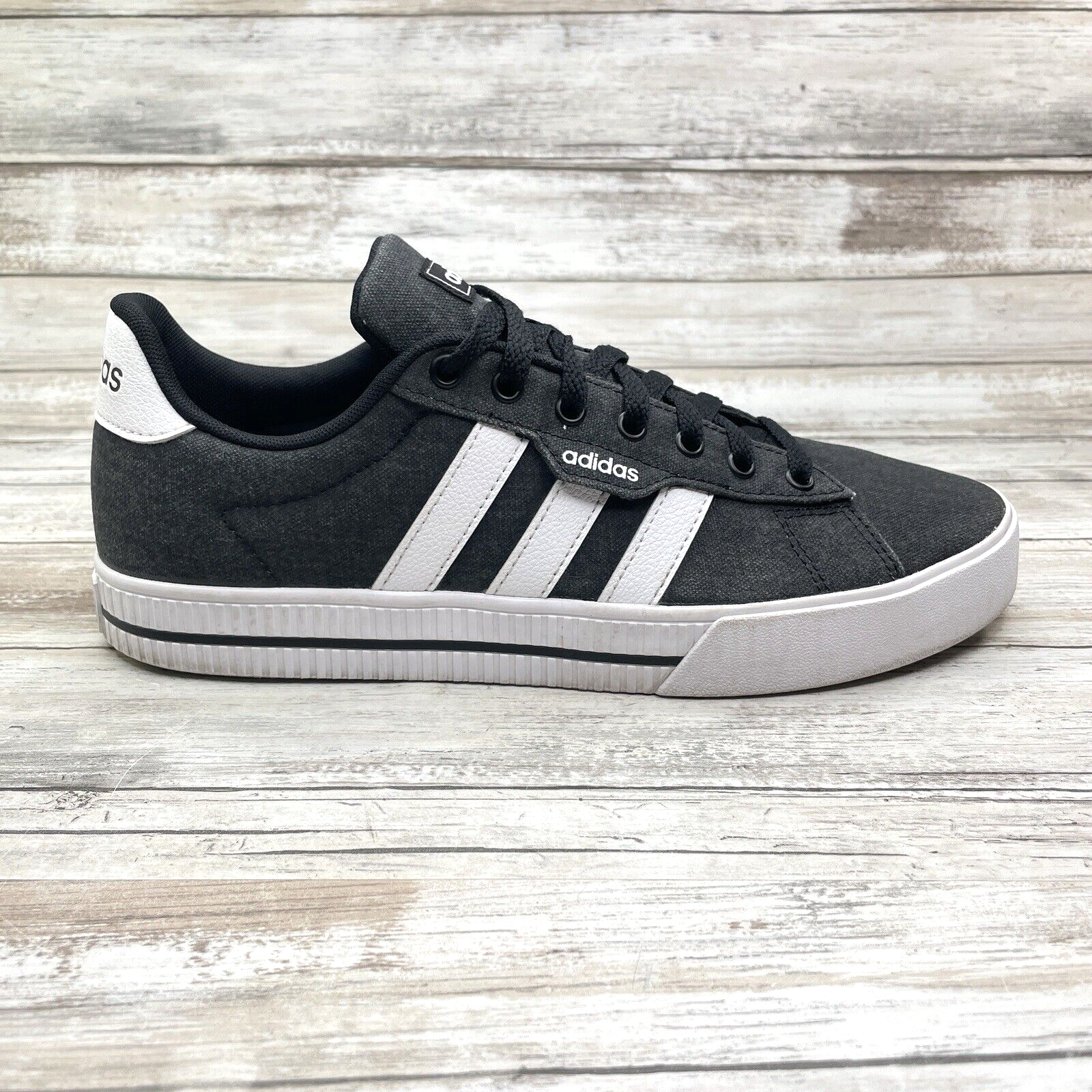 Adidas Daily 3.0 Mens Size 9 US Core Black/White Canvas Low Sneaker Shoes  FW7033 | eBay