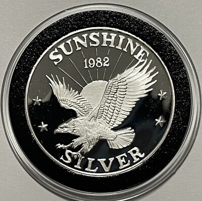 【希少】イラク中央銀行 1982年 バビロン復興記念セット 7枚入り 1982 Sunshine Mining Eagle PROOF Coin 1 Troy Oz .999 Fine Silver