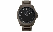 NEW Alexander Dubois 1487A Mens St Emilion Grey Textured Dial Gunmetal Watch 30m