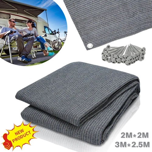 Vorzeltteppich HDPE Zeltteppich Camping Teppich Bodenmatte Zeltboden Vorzeltbode