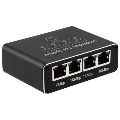 Adattatore Sdoppiatore Ethernet 1000Mbps Cavo RJ-45 Rete LAN Internet 1 IN 4 Uscite - Foto 11 di 23