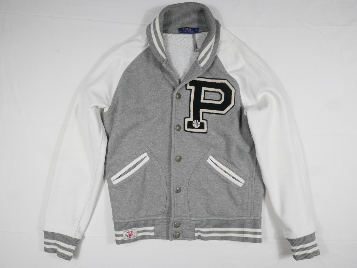 Polo Ralph Lauren Jacket Varsity P Wing Basketball Letterman RARE