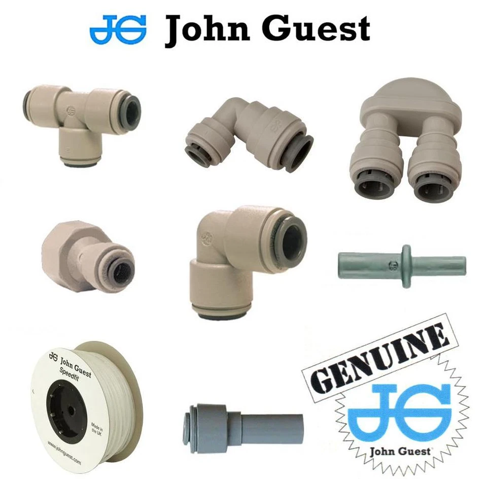 JOHN GUEST 3/8 SPEEDFIT PUSH FIT for Beer Cooler Pump Tap Font Home Bar Filter