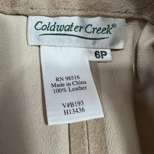 Coldwater Creek Suede Leather Midi Skirt Womens 6P A-Line Tan Prairie Western - Picture 7 of 17