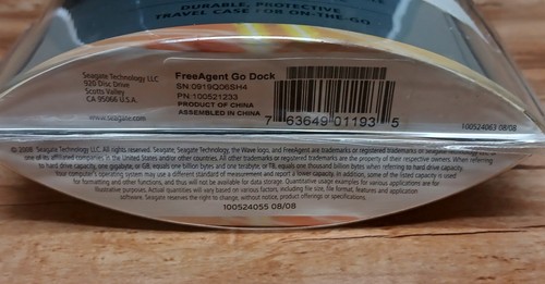 Seagate Free Agent Go Dock White with Travel Case - New Sealed - Picture 3 of 3