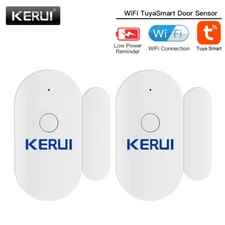 2 packs KERUI Home WiFi Tuya Control Alarm System Wireless Door/Window Sensors