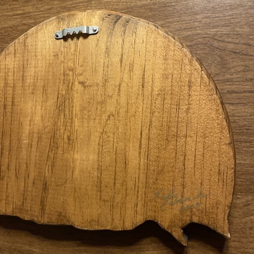Patriotic Hand Carved Handmade 3D Wooden American Bald Eagle Wall Plaque Signed - Imagen 17 de 23