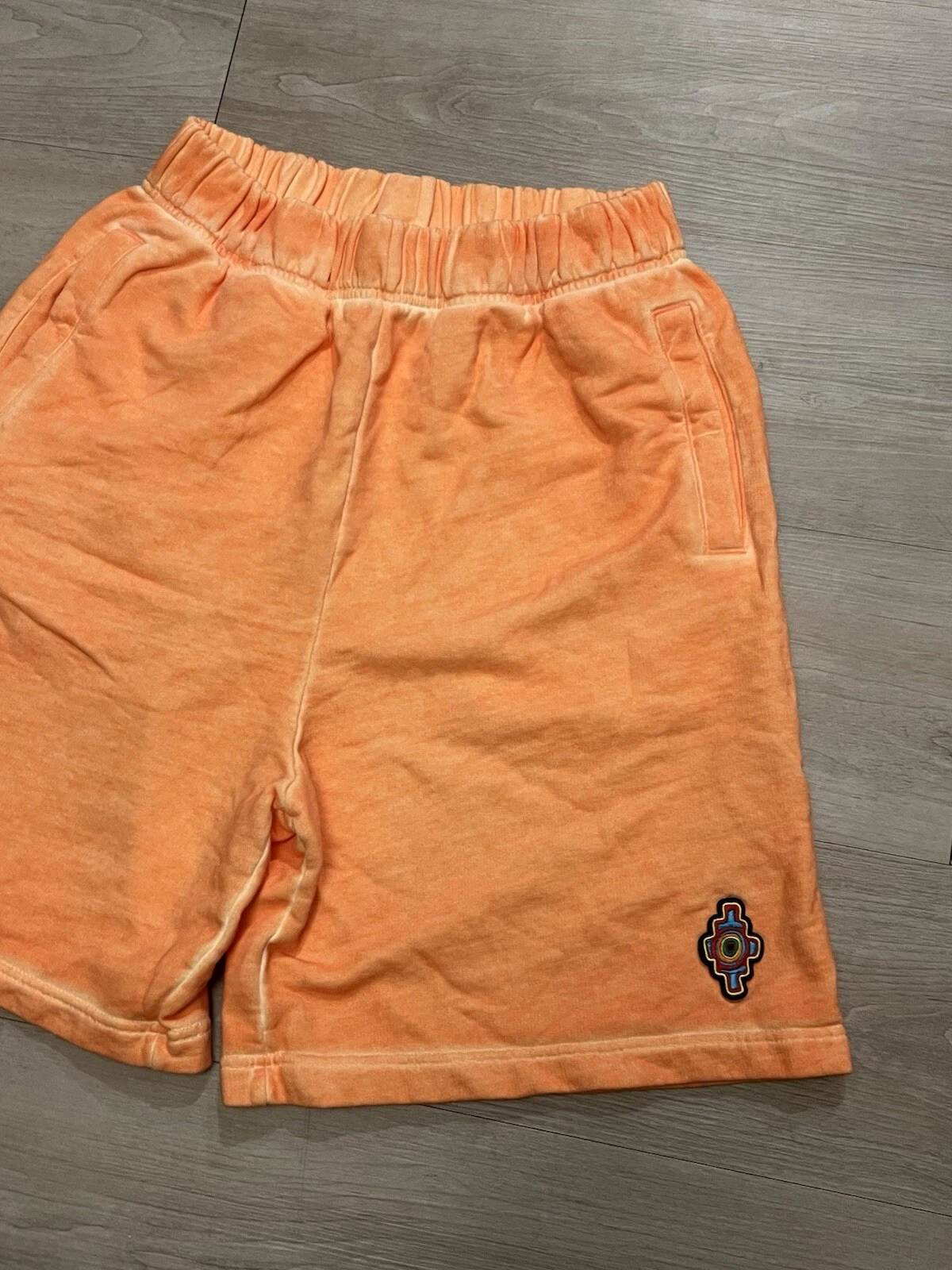 Bermuda Marcelo Burlon Sunset Peach pull on tempera incrociato logo tasche