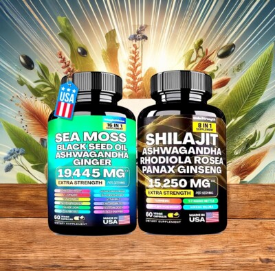 2 Pack Dynamic Vitality Bundle - Sea Moss Multivitamin & Shilajit Power Combo