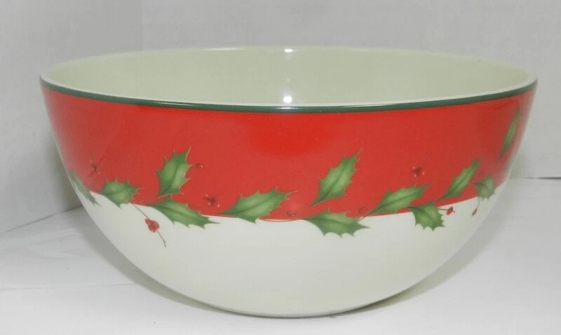 Juego de 4 cuencos de postre de frutas con acento rojo navideño Lenox Dimensions Foto 2 de 3