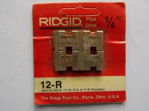 RIDGID 1/4" NPT 12-R PIPE THREADING DIES REVERSIBLE 111-R 11-R 00-R 37815 RED - Picture 4 of 11