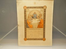 1878 heilige Communion - Andenken Bildnis Jesus Mar. Agatha Kehrer v. Lomersbach
