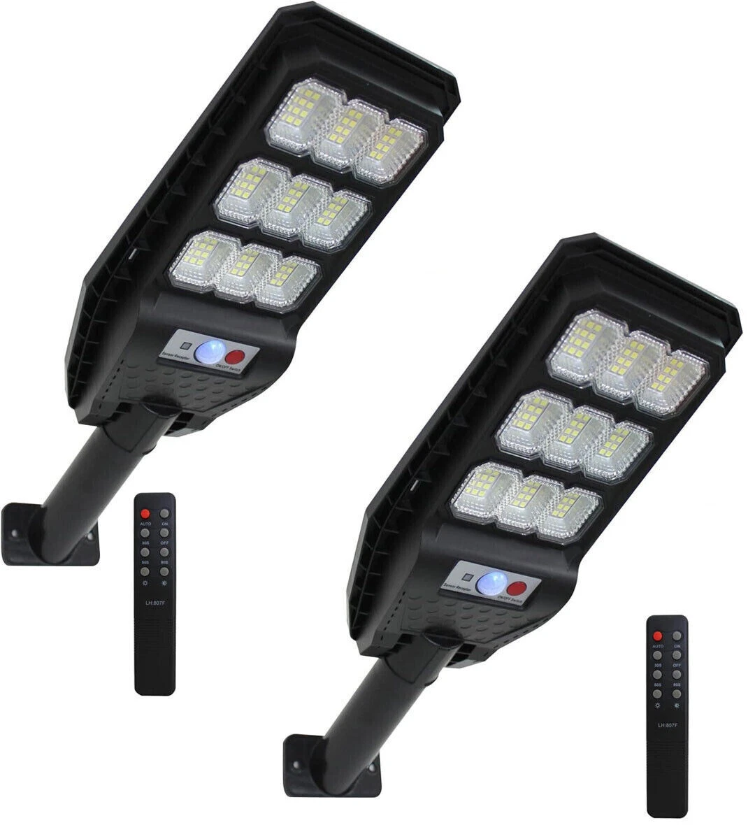 Luci Solari Esterne Con Sensore Movimento - 6 Faretti LED Da 236 LED, Illuminazione 300°, IP65, 3 Modalità